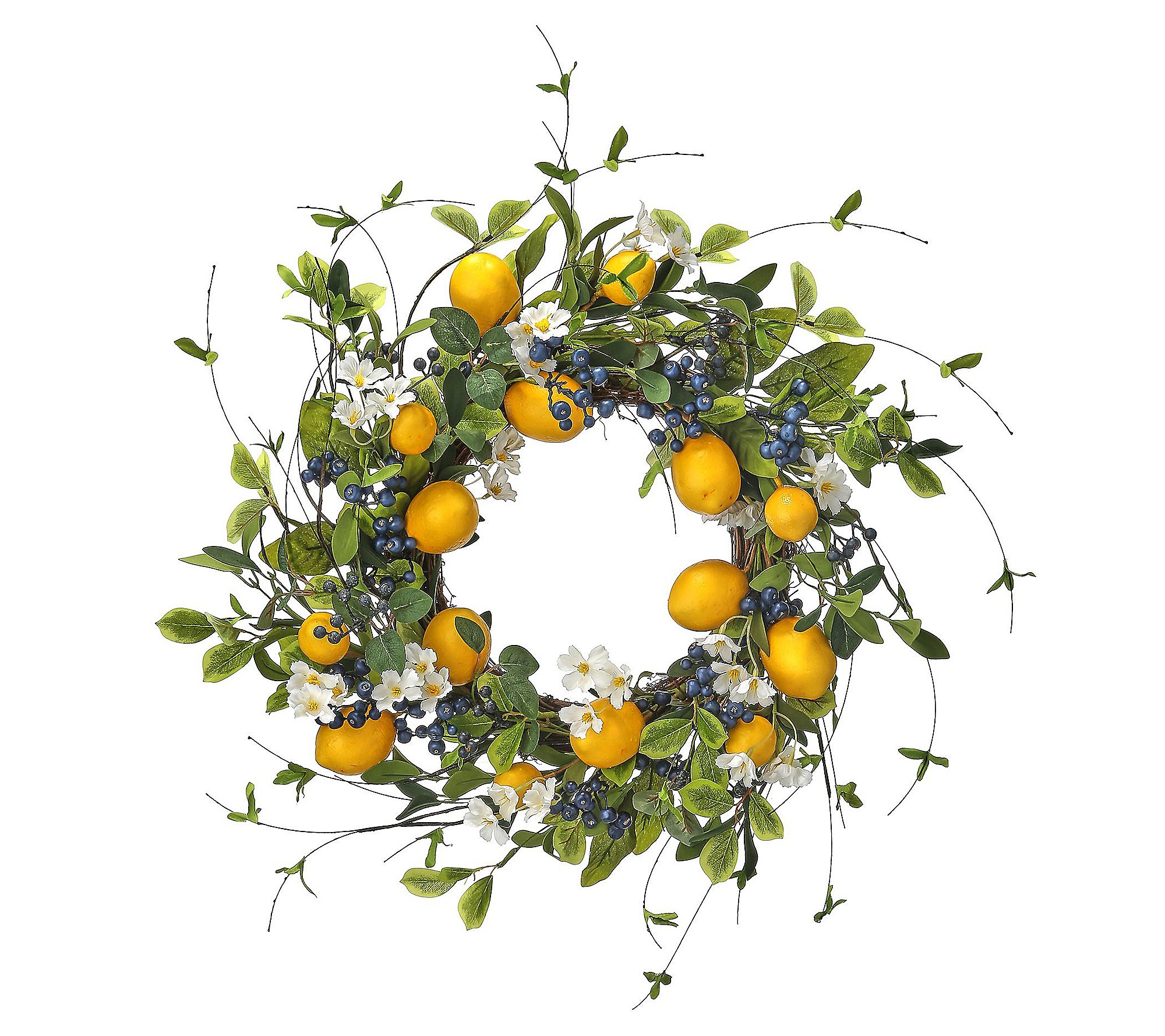 Flowering Lemon and Blueberry Wreath 24