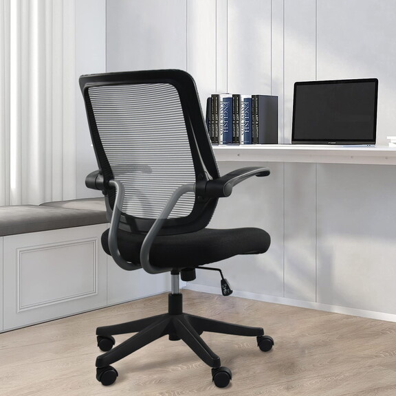 Mid task office chair with flip up arms  tilt angl...