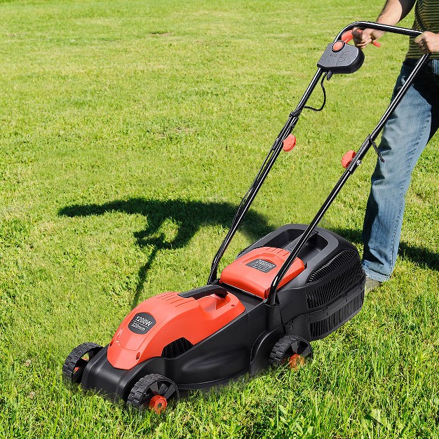 Costway 12 Amp 14 inch Electric Push Lawn Corded Mower With Grass Bag Red