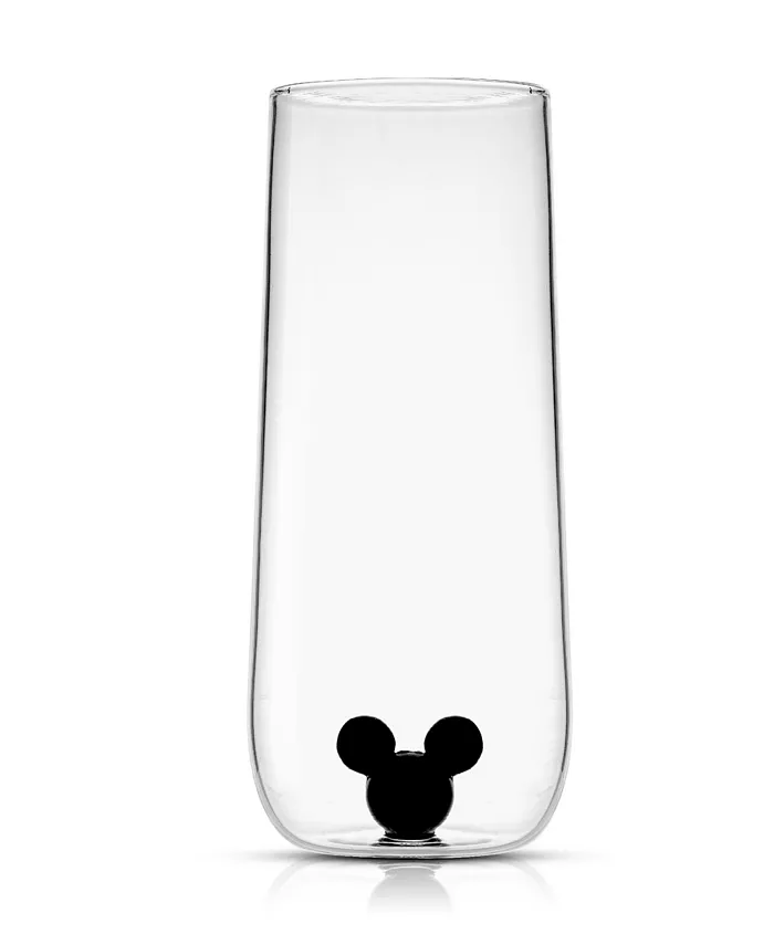 JoyJolt Mickey and Minnie Icon Tall Drinking Glass Set of 2