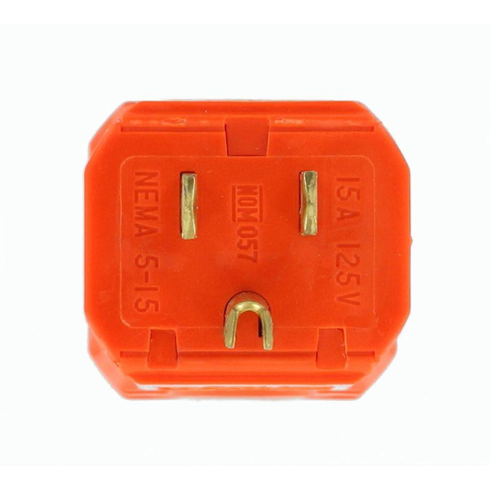 Leviton 15 Amp Python Straight Blade Plug Orange R52-05256-BVO