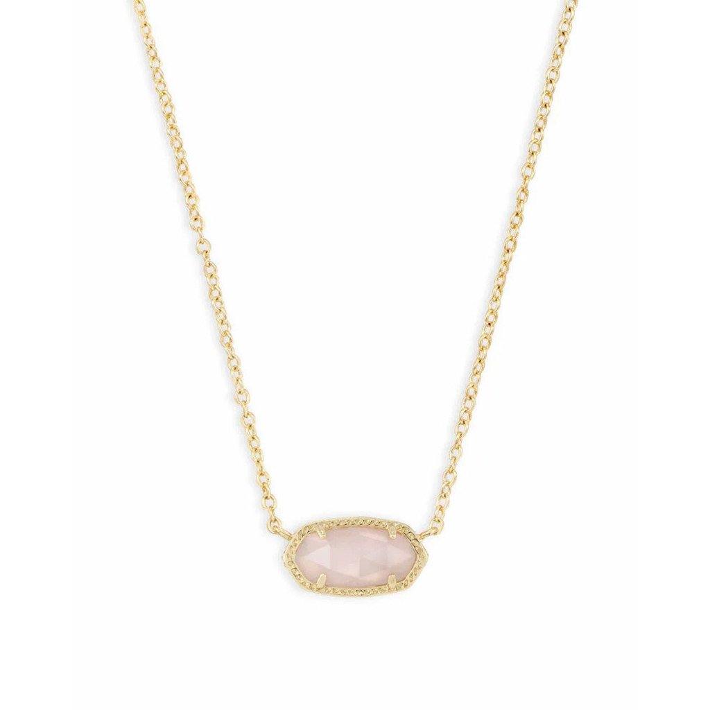 Kendra Scott  Elisa Pendant Necklace In Rose Quartz