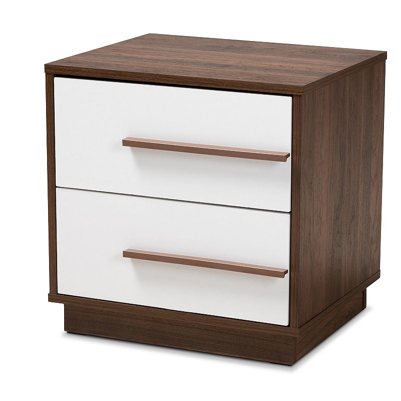 Baxton Studio Mette Medium Brown Nightstand