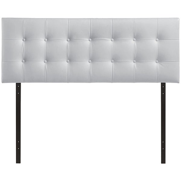 Heritage Stylish White Upholstered Queen Size Headboard - - 16307349