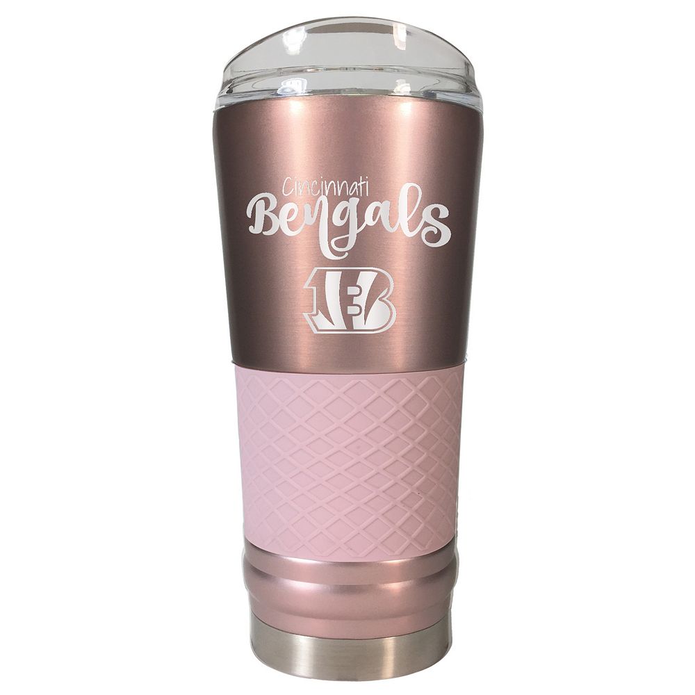 Cincinnati Bengals 24 oz Rose Gold Finish Vacuum Insulated NFL Draft Tumbler