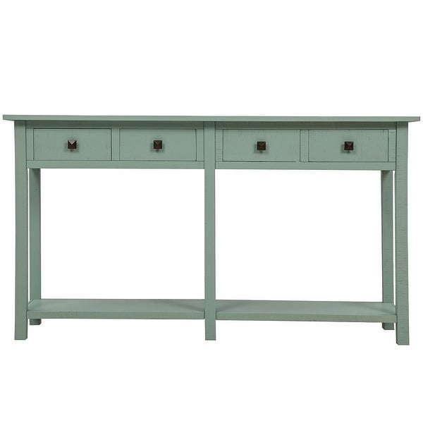 Merax Entryway 4-Drawers Brushed Texture Console Table