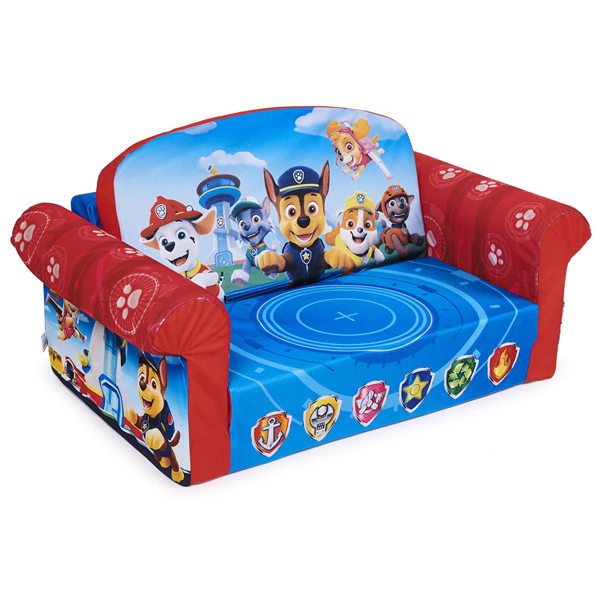 Marshmallow Furniture Kids 2-in-1 Flip Open Foam Sofa, Paw Patrol