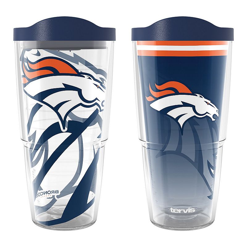 Tervis  Denver Broncos 24oz NFL 2 PACK Genuine and Forever Fan