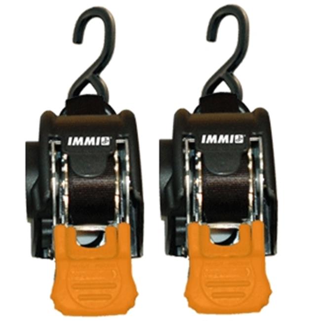 CargoBuckle F103745 CargoBuckle Mini G3 Retractable Ratchet Tie-Down - 1 .in x 72 .in Pair