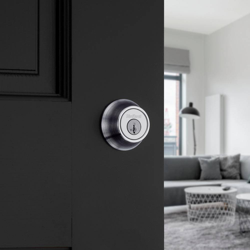 Kwikset 660 Satin Chrome Single Cylinder Deadbolt Featuring SmartKey Security T66026DSMTCPRCA