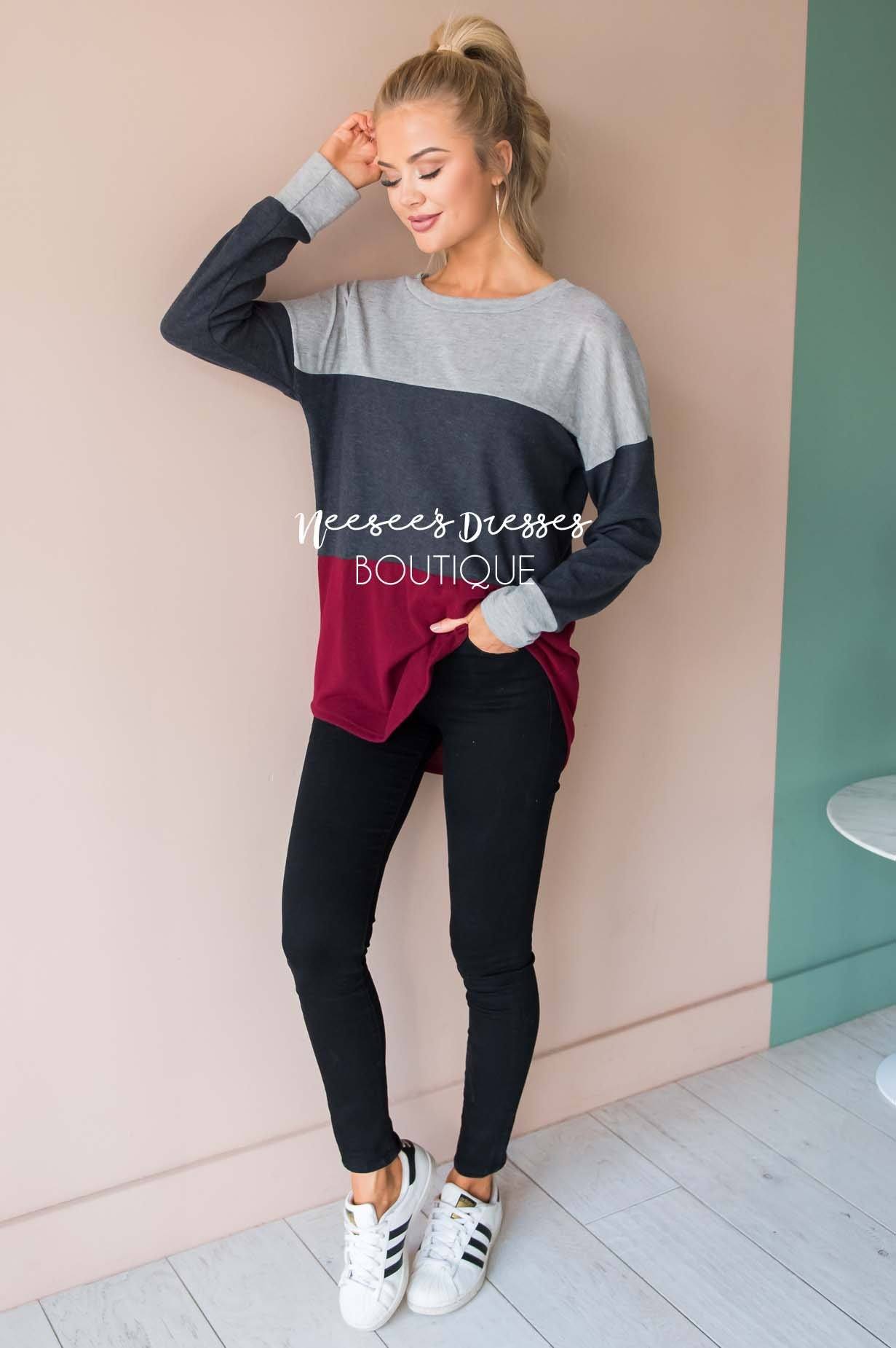 Darling Be Mine Color Block Sweater