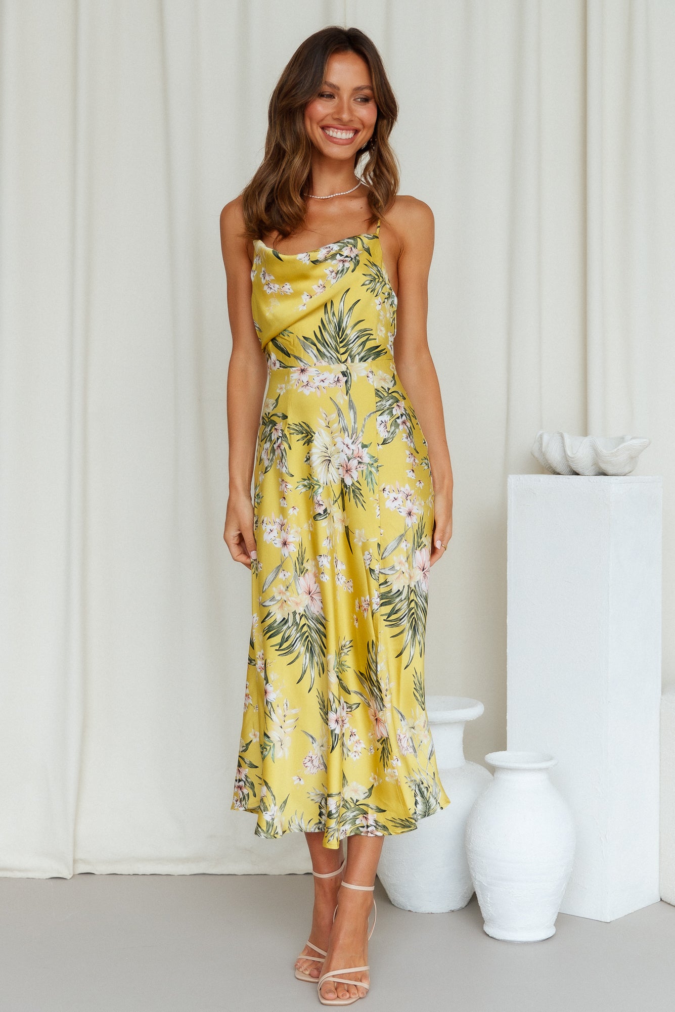 Heart In The Sun Midi Dress Yellow