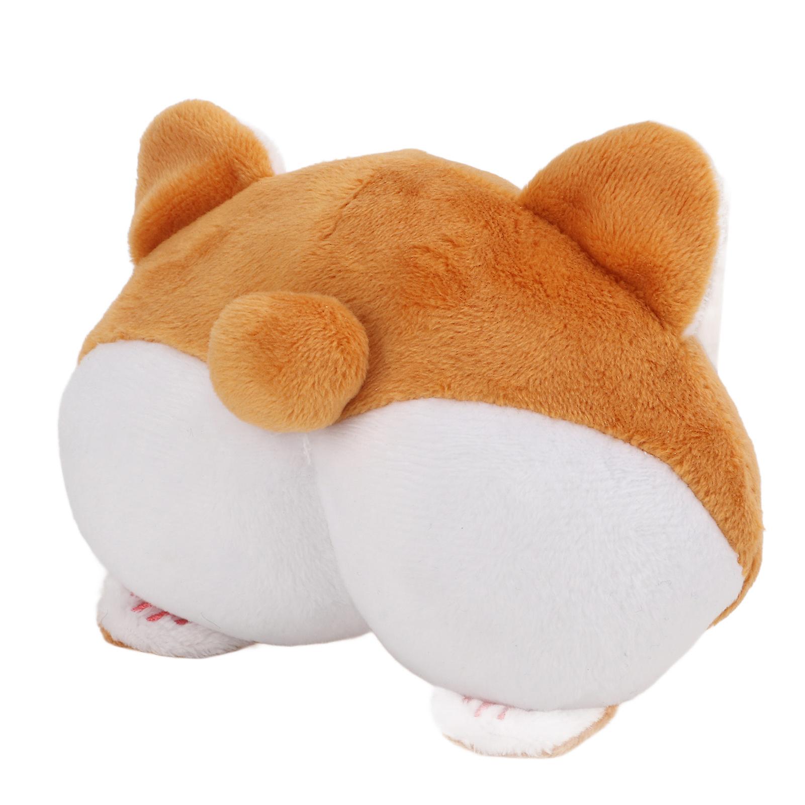 Corgi Ass Plush Squeaky Toy Funny Attractive Cleaning Teeth Pet Chew Toys For Small And Medium Sized Dogs