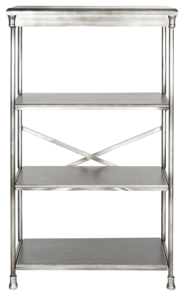 Suzette Tall Etagere/Bookcase  Dark Silver   Transitional   Bookcases   by Rustic Home Furniture Deco  Houzz