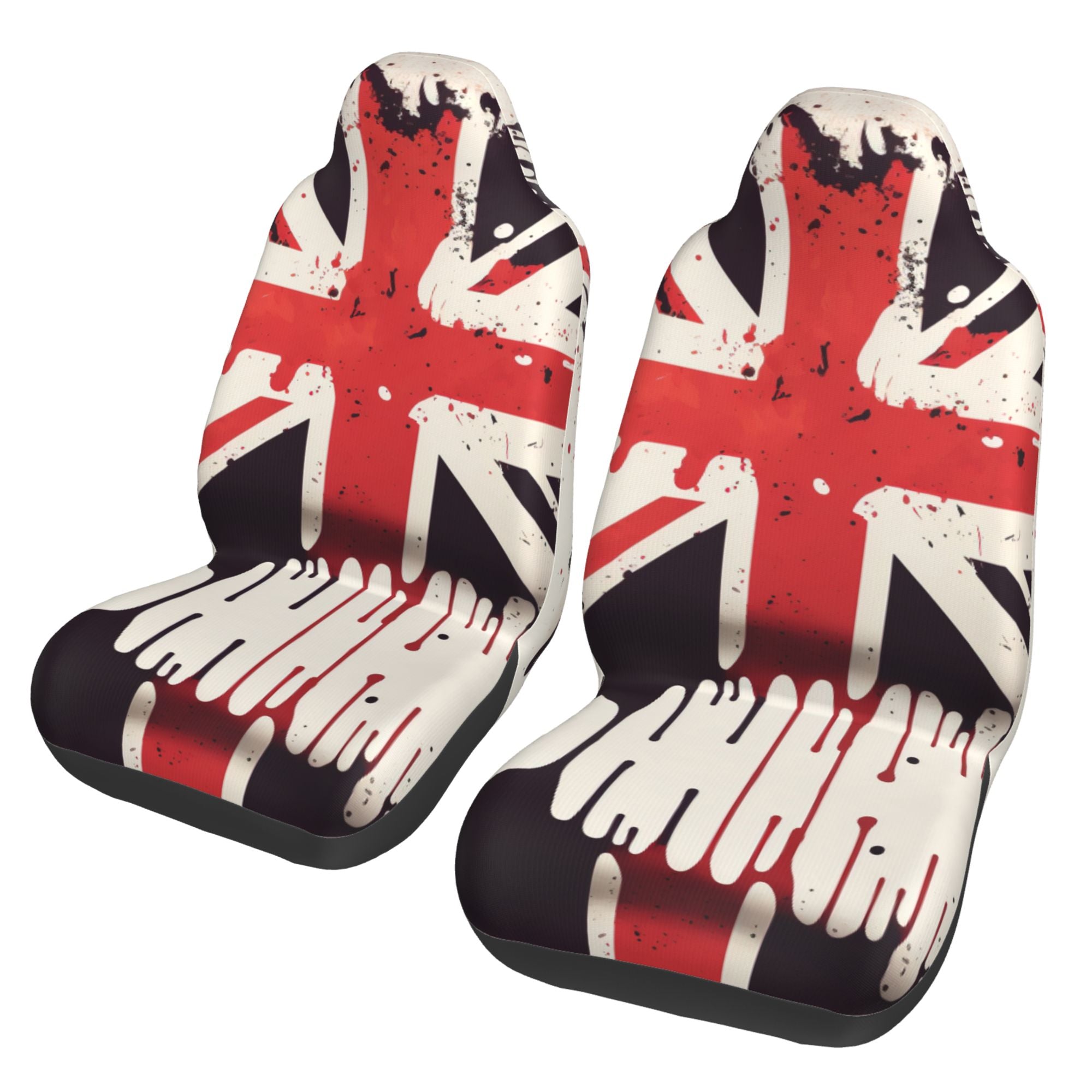 ZICANCN Car Seat Covers Front Seats Only，United Kingdom Flag Automotive Seat Covers Protectors for Cars Trucks Suv 2 Pack