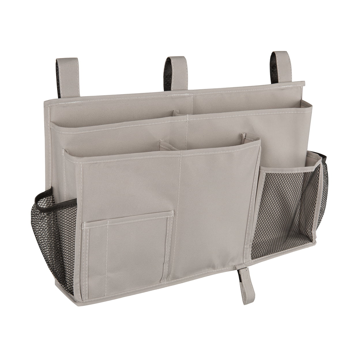 Surblue Bedside Caddy Hanging Bed Organizer Storage Bag Pocket for Bunk 8 Pockets, Grey