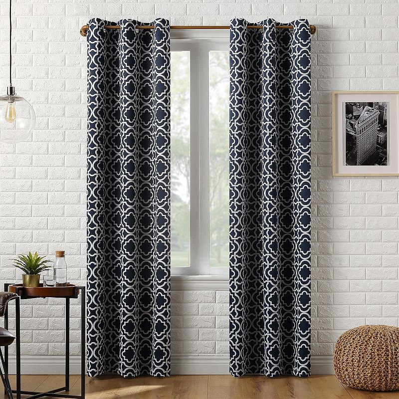 Sun Zero Barnett Trellis Blackout Grommet Curtain Panel