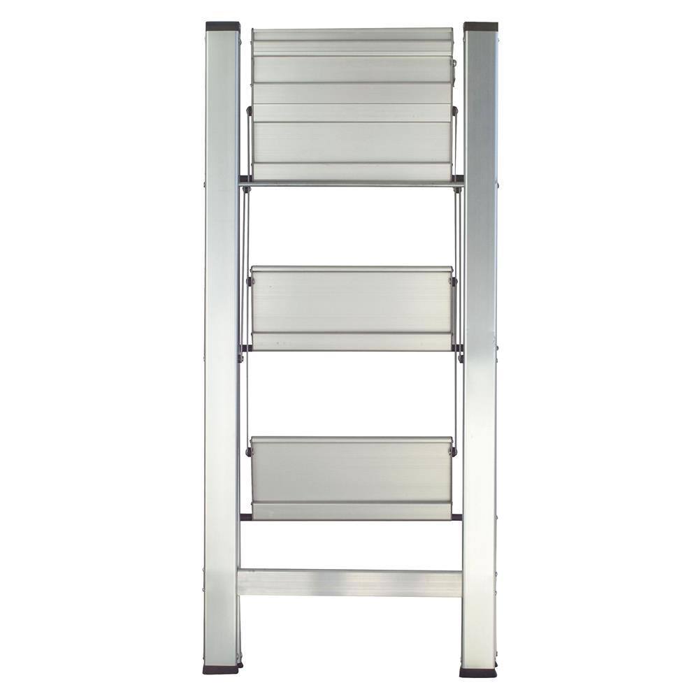 AmeriHome Ultra Slim Three Step 3 ft. Aluminum Step Ladder 7 ft. Reach 808254