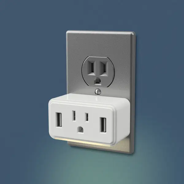 Westek Cube Dual USB Outlet LED Night Light