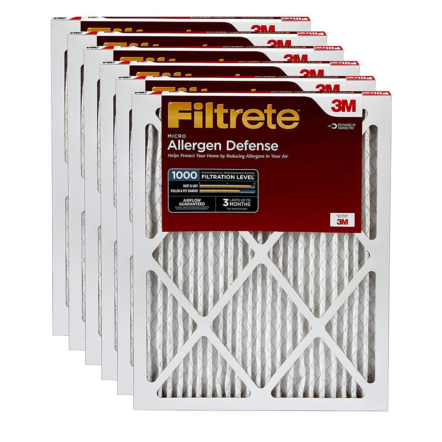 Filtrete AD24-6PK-1E Air Filter， 14 x 30 x 1， White， 6