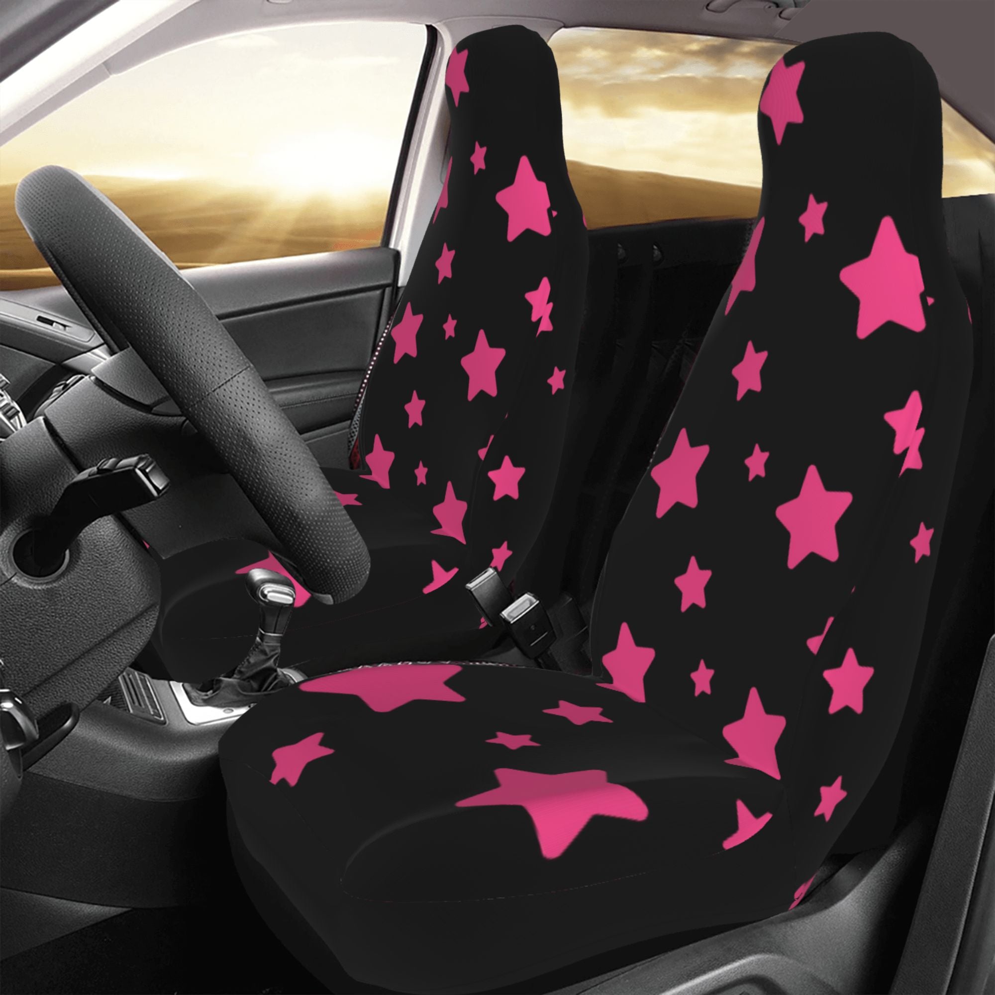 ZICANCN Car Seat Cover Stars Art Pattern Car Front Seat Covers Protectors ， Automotive Seat Covers for Cars Trucks Suv