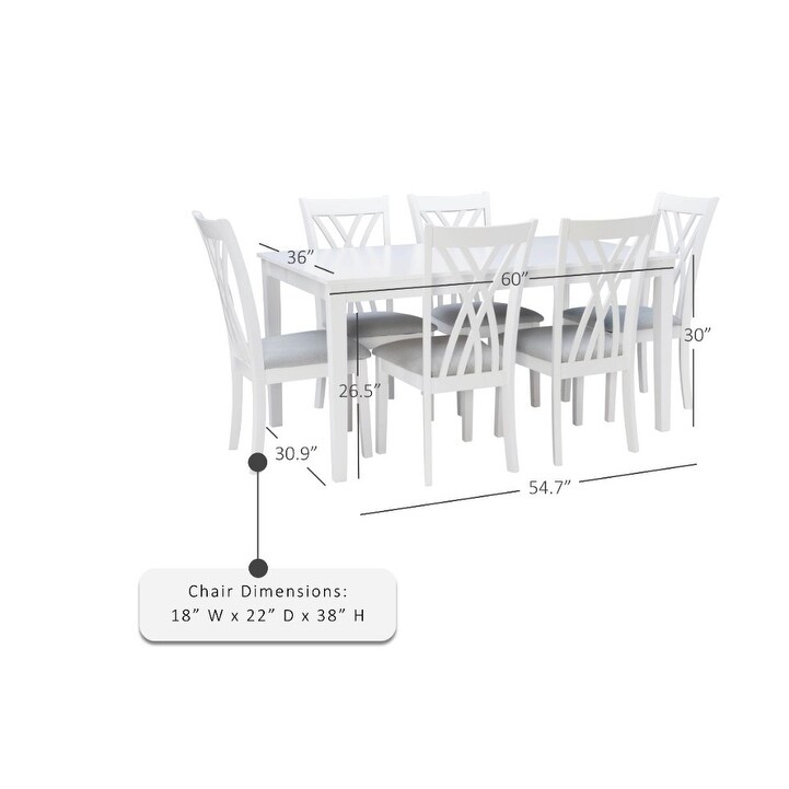 Castine 7 Piece Farmhouse Dining Set