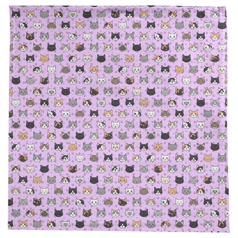 Kitty Cat Pattern Square Tablecloth