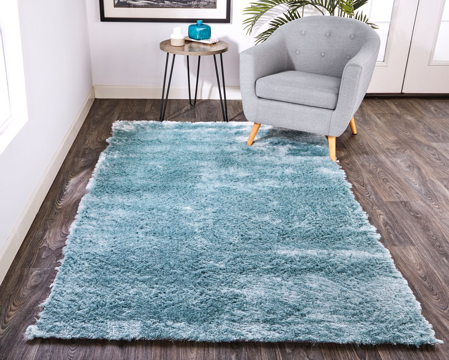 Freya Hand Tufted Light Aqua Blue Rug by BD Fine