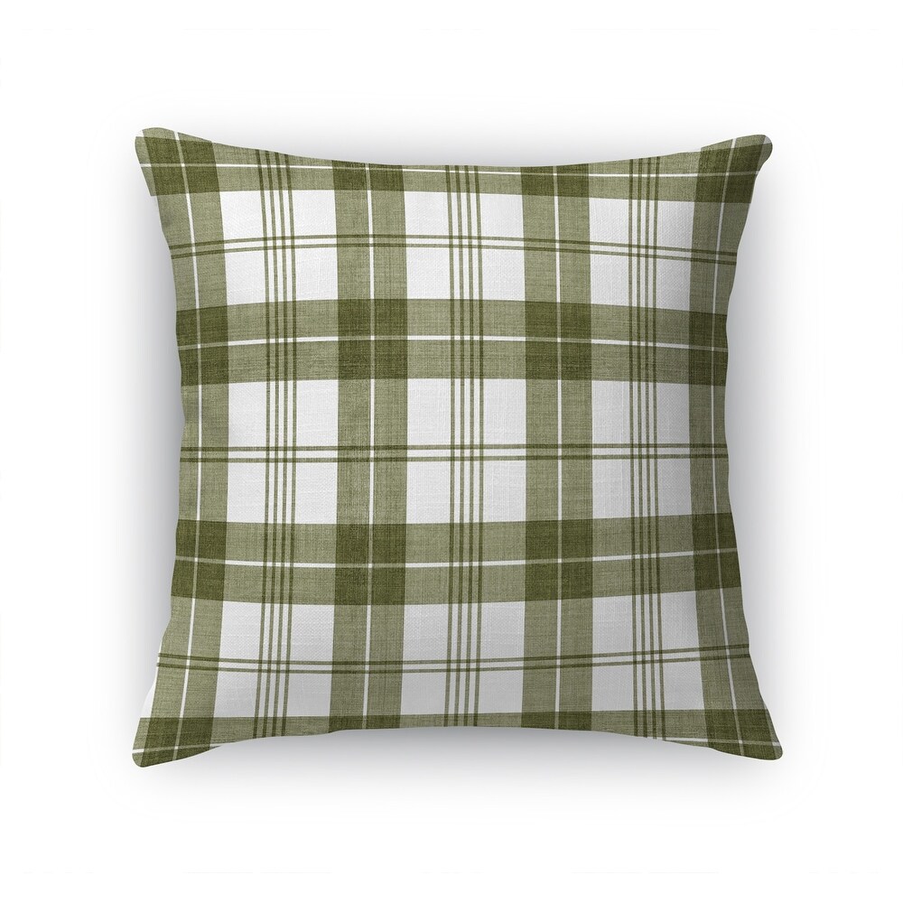 EMORY PLAID GREEN Accent Pillow By Kavka Designs