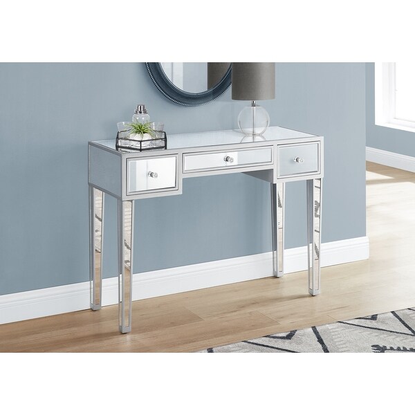 Accent Table， Console， Entryway， Narrow， Sofa， Storage Drawer， Living Room， Bedroom， Mirror， Clear， Transitional