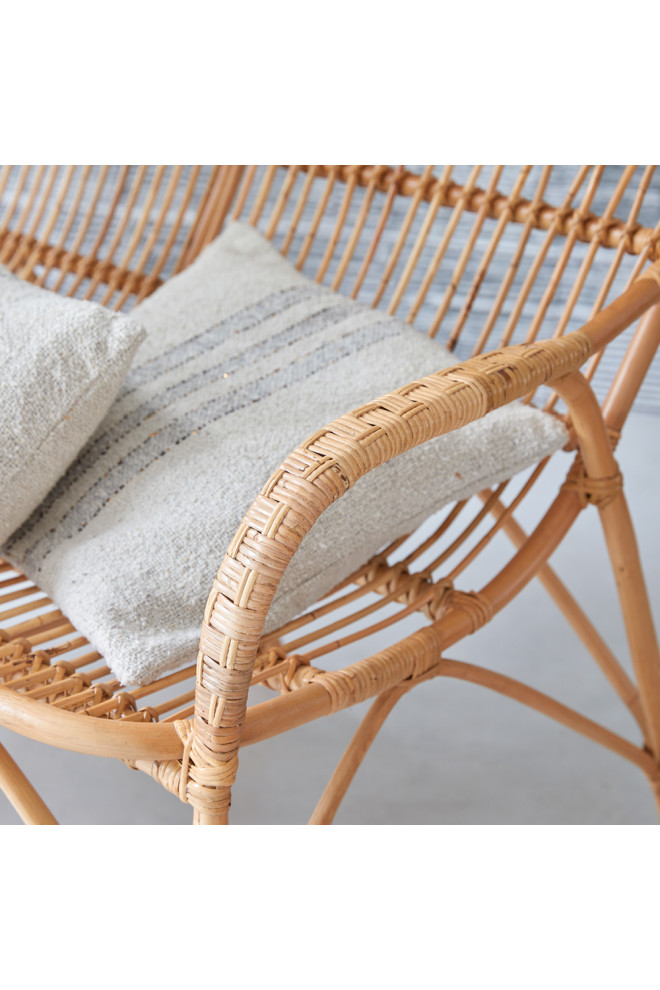 Handwoven Rattan Double Armchair  Tikamoon Ondine   Tropical   Armchairs And Accent Chairs   by Oroa   Distinctive Furniture  Houzz