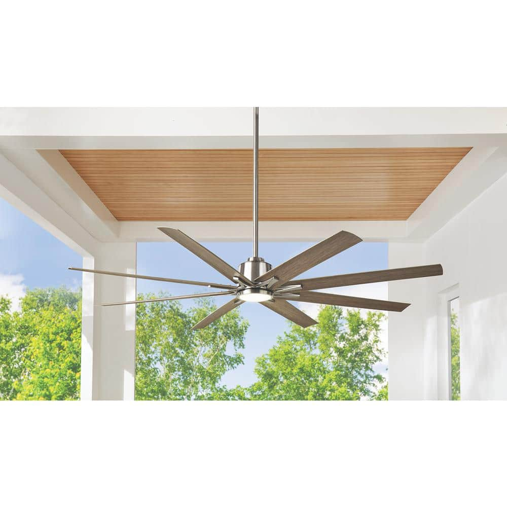 Home Decorators Collection Kensgrove II 72 in. IndoorOutdoor Integrated LED CCT Brushed Nickel Smart Ceiling Fan with Remote Powered by Hubspace N608-BN