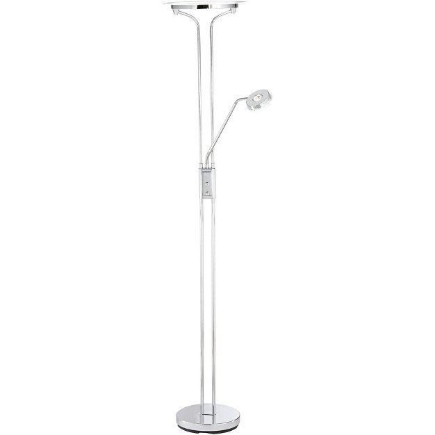 Tall Chrome Silver Metal Led Adjustable For Living Room Bedroom House Home