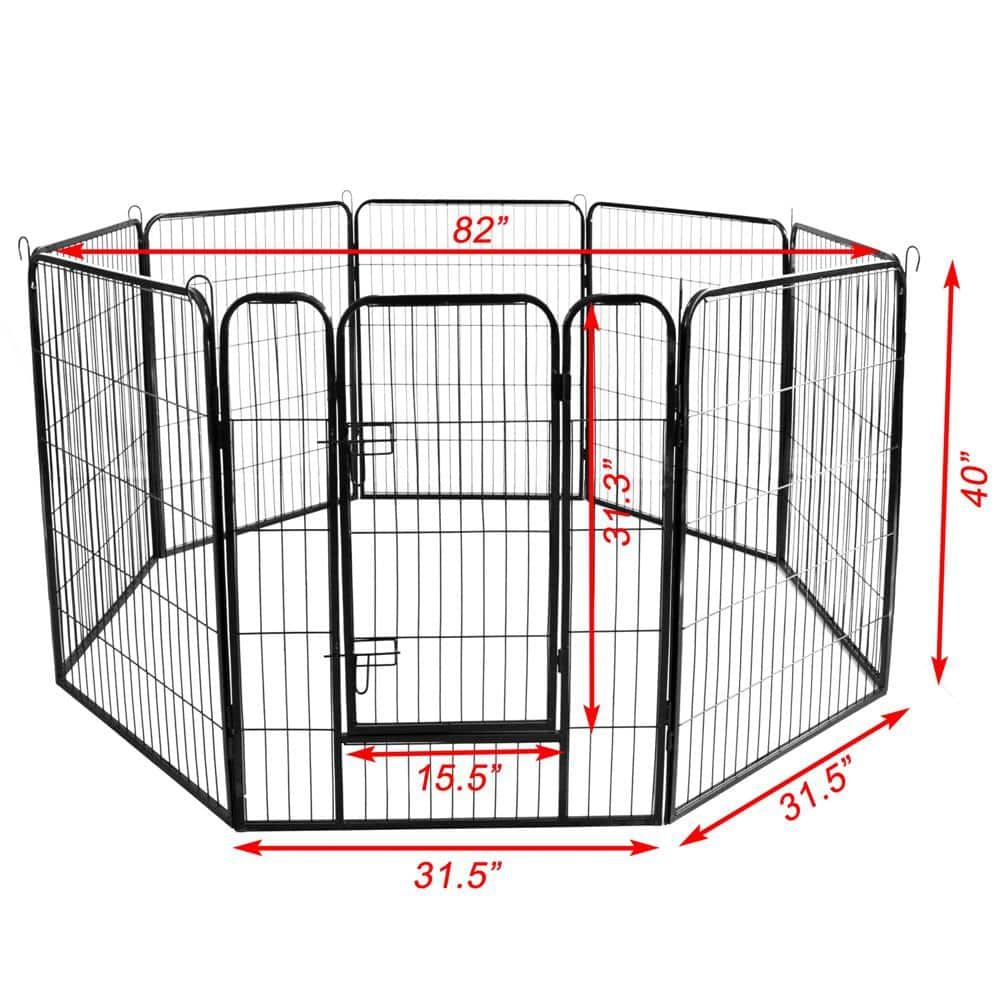 Foobrues Around 0.0007-Acre Metal Wireless Big Coverage Area Pet Fence Playpen for Dogs L-W24101525