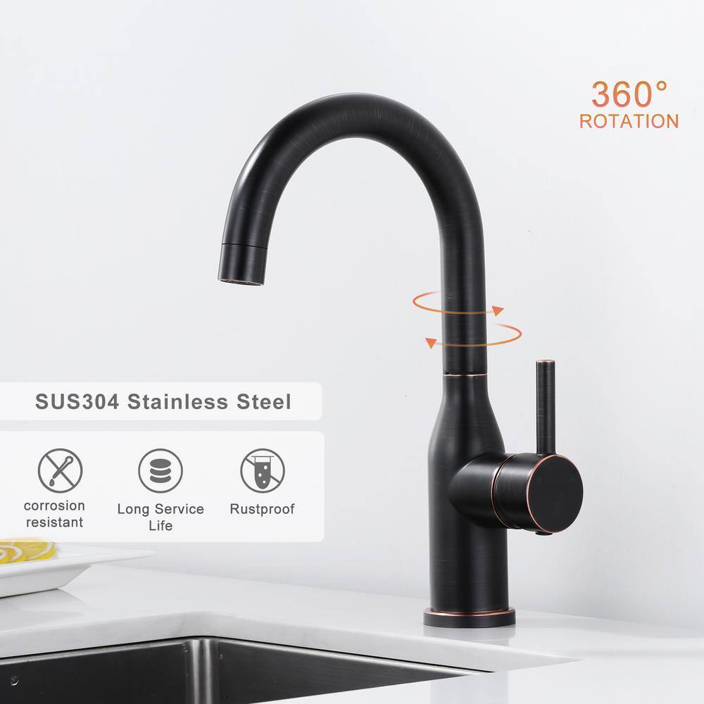 IVIGA Classic Single Handle Standard Kitchen Faucet in Oil Rubbed Bronze VBA02RB