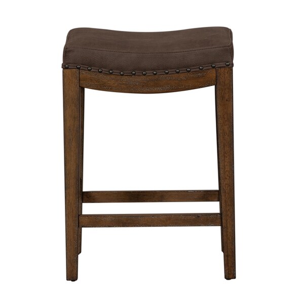 Aspen Skies Weathered Brown with Gray Hang Up Uph Console Stool