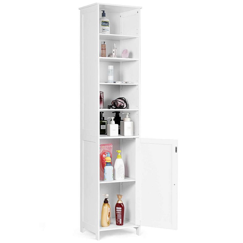 72 Inches Free Standing Tall Floor Bathroom Storage Cabinet