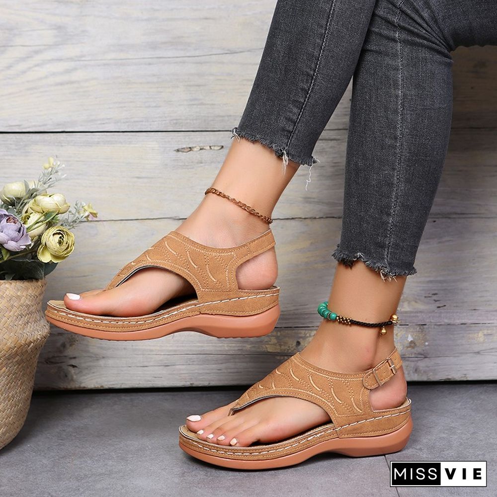 Summer Oxford Women Sandals Flats Slippers Pu Leather Flip Flops Belt Buckle Female Shoes New Rome Fashion Women Slides