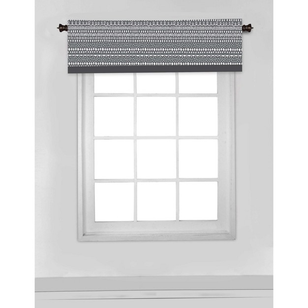 Bacati Owls Grey beige Neutral Cotton Window Valance