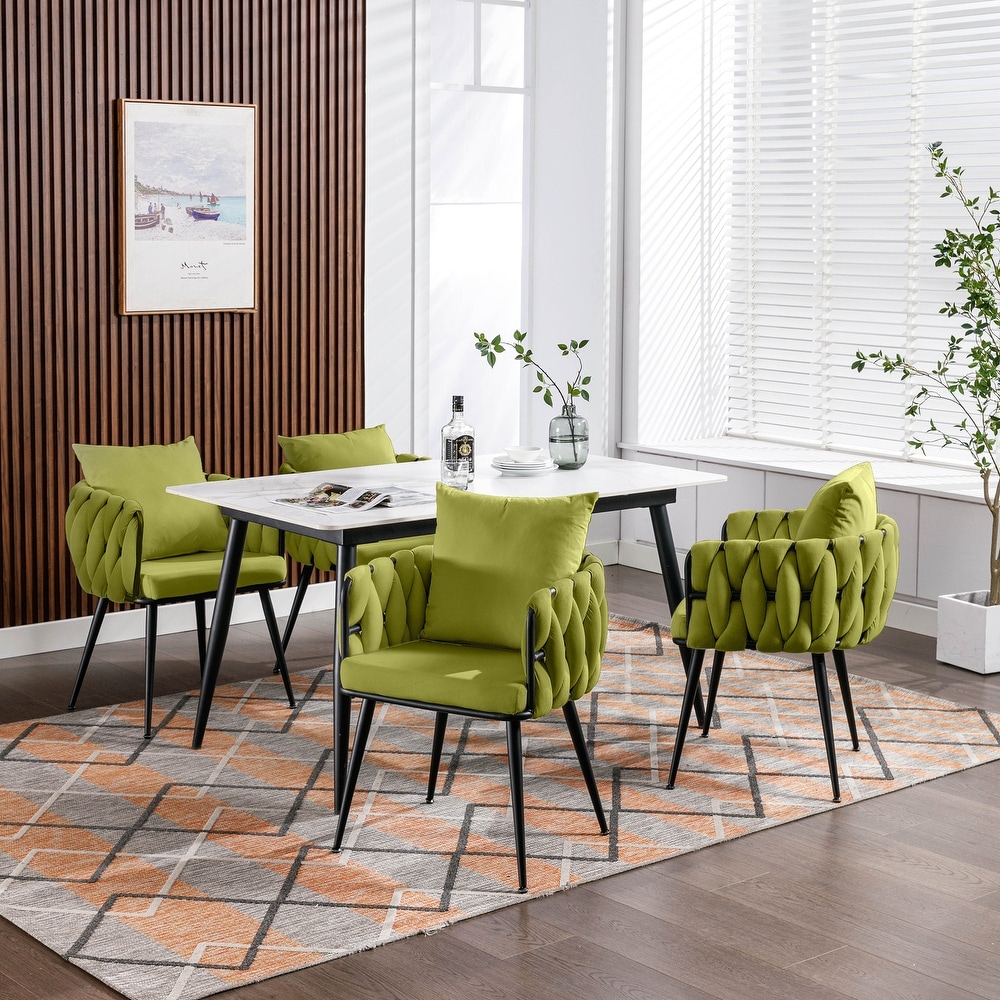 KATA Modern Upholstered Kitchen   Dining Room Dining Chairs Set of 4   N/A