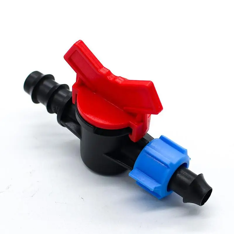 Good Quality Drip  Tape Barb Offtake Rubber Ring Plastic Ball Maxi Valves Plastic Drip Irrigation System Mini Barb Valve/