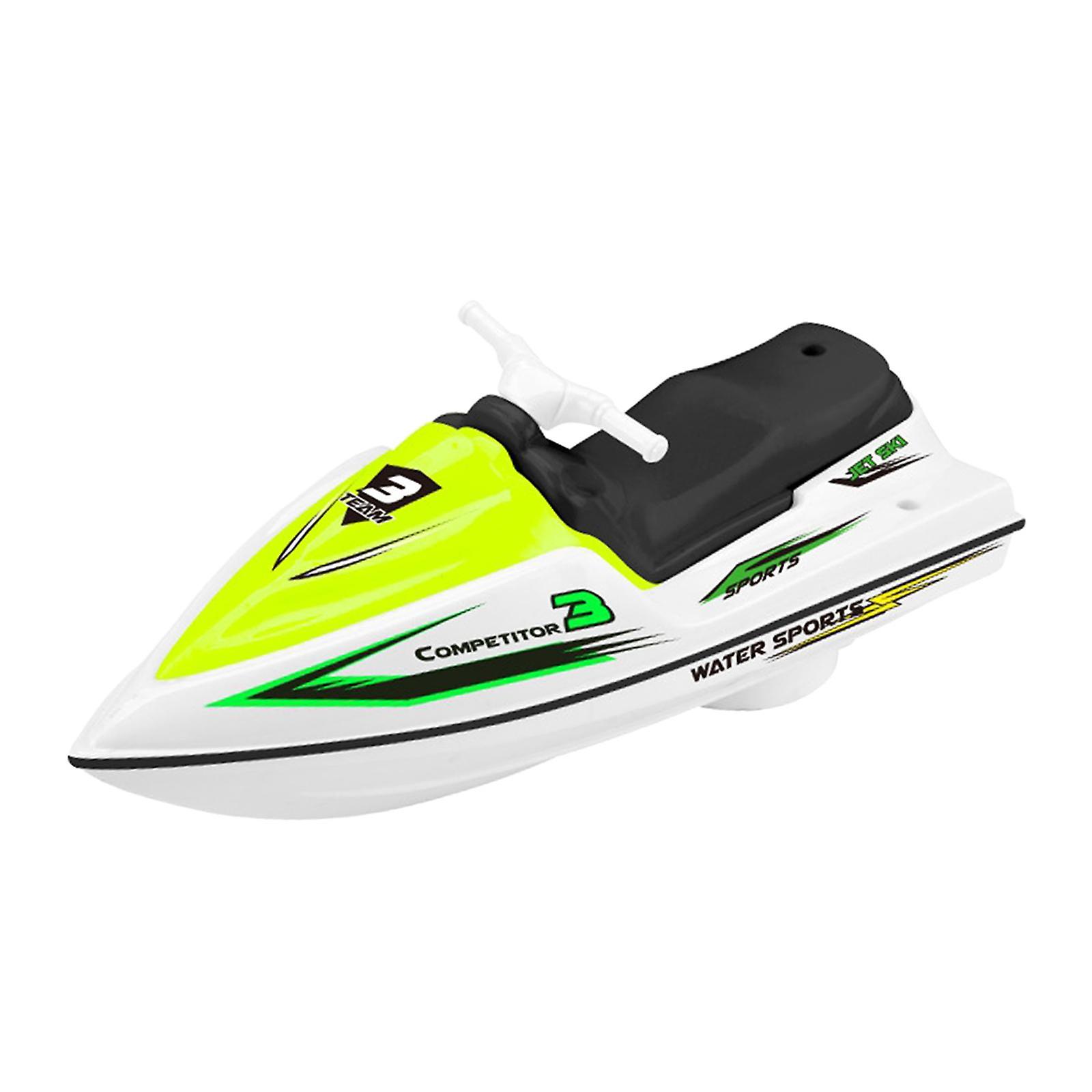 Electric Speed Boat Toy Boat Tub Toy Boat Bathtub Toy For Children Baby Kids Yellow And Green