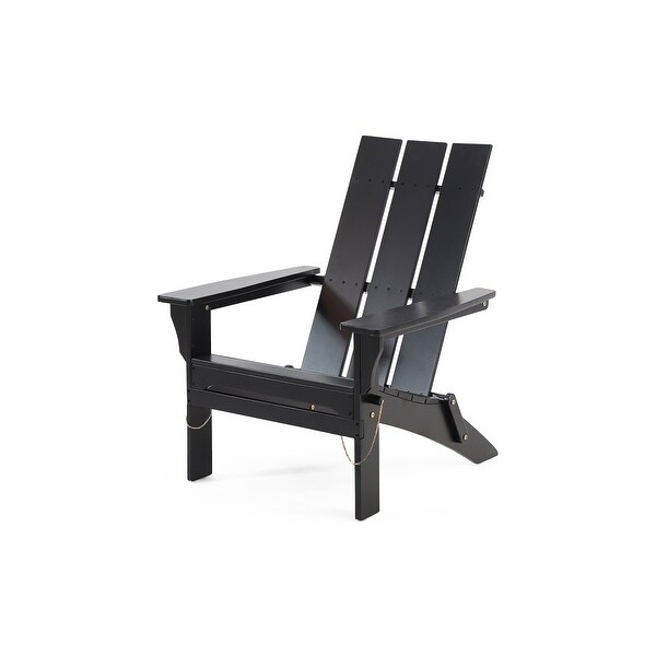 Zuma Outdoor Contemporary Acacia Wood Foldable Adirondack Chair by Christopher Knight Home