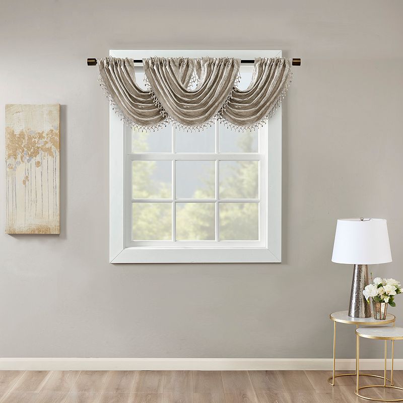 SunSmart Odessa Embellished Trim Jacquard Window Valance