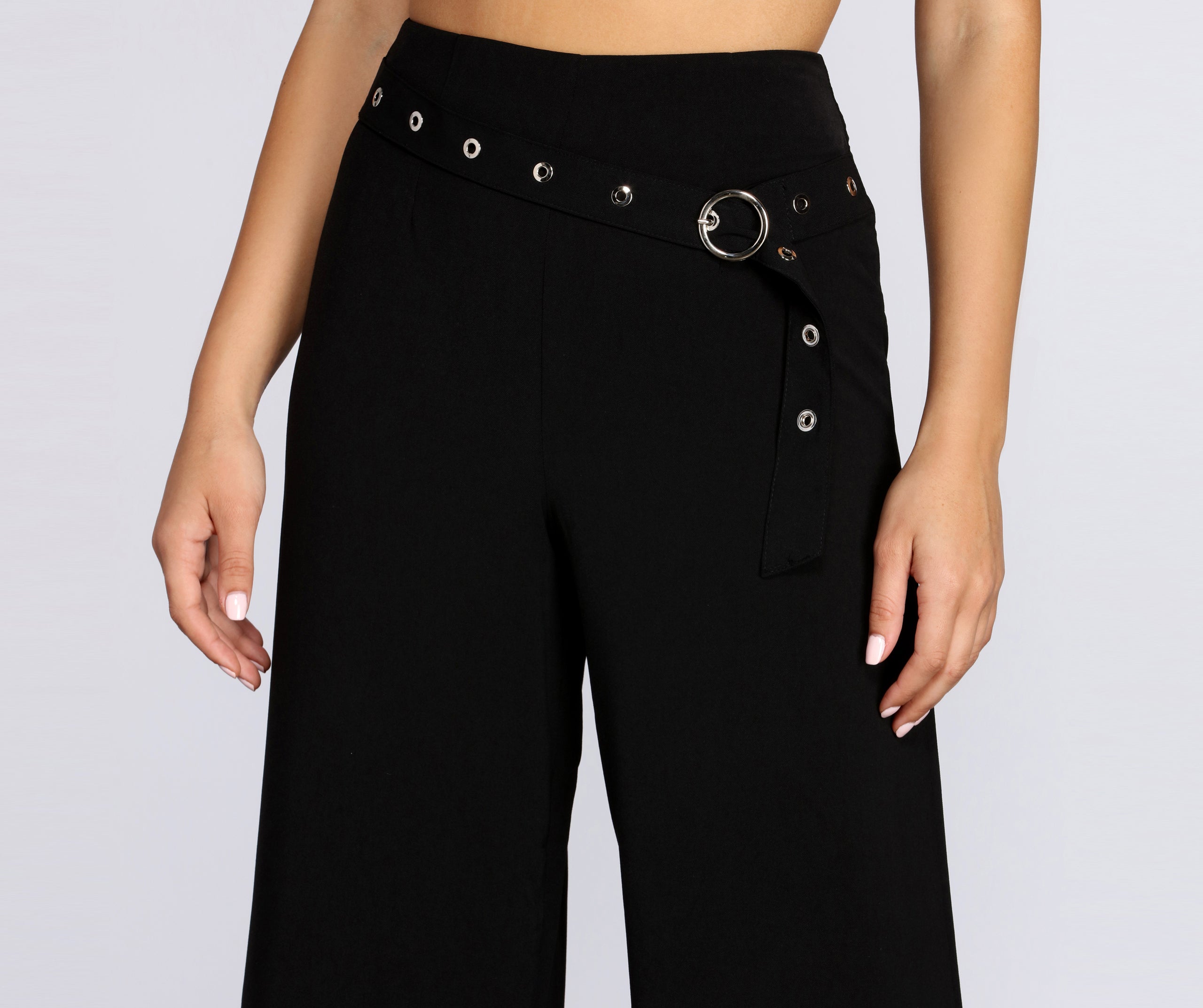 Straight Class Wide Leg Trousers