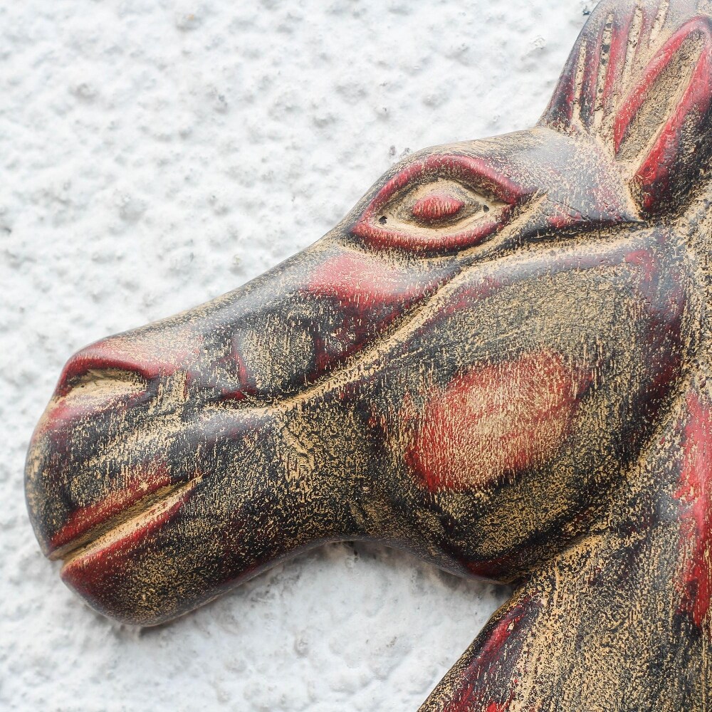 Novica Handmade Horse Profile Wood Wall Sculpture