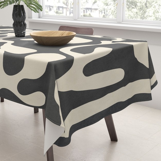 Nadja Minimalist Abstract Leaves 1 Tablecloth Deny Designs