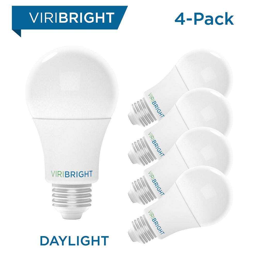 Viribright 100-Watt Equivalent Soft White (2700K) A19 E26 Base LED Light Bulbs (4-Pack) 751657-4