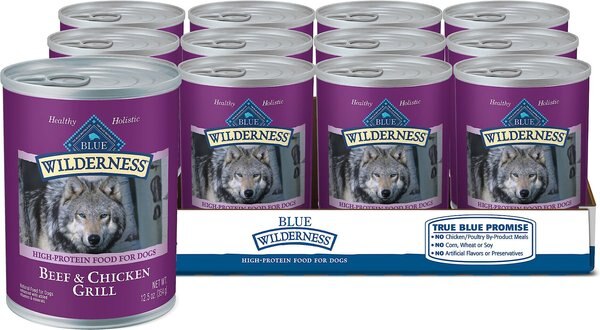 Blue Buffalo Wilderness Beef and Chicken Grill Grain-Free Canned Dog Food