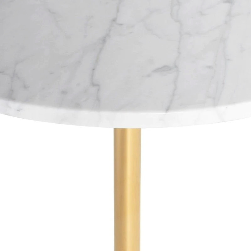 Nila White Marble Side Table   Contemporary   Side Tables And End Tables   by Virgil Stanis Design  Houzz